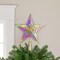 Northlight LED Lighted Glittered Star Christmas Tree Topper - 10.5" - Iridescent - Multicolor Lights